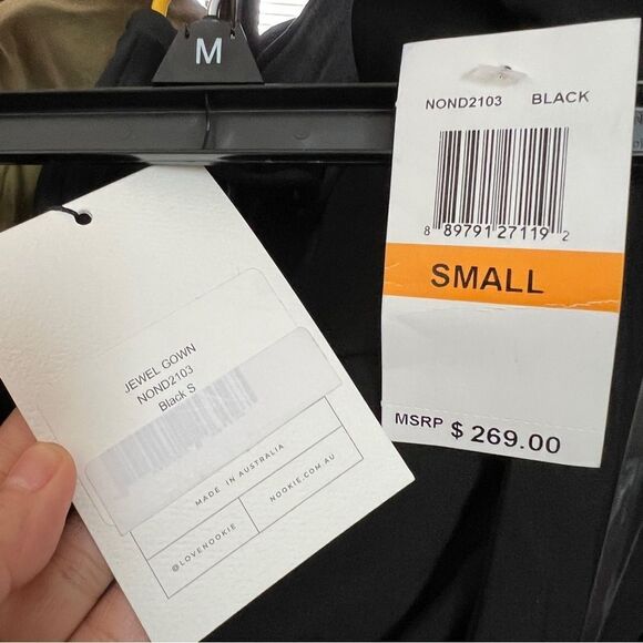 Nookie Jewel CutOut Gown Small in Black MSRP $269 - Picture 4 of 6
